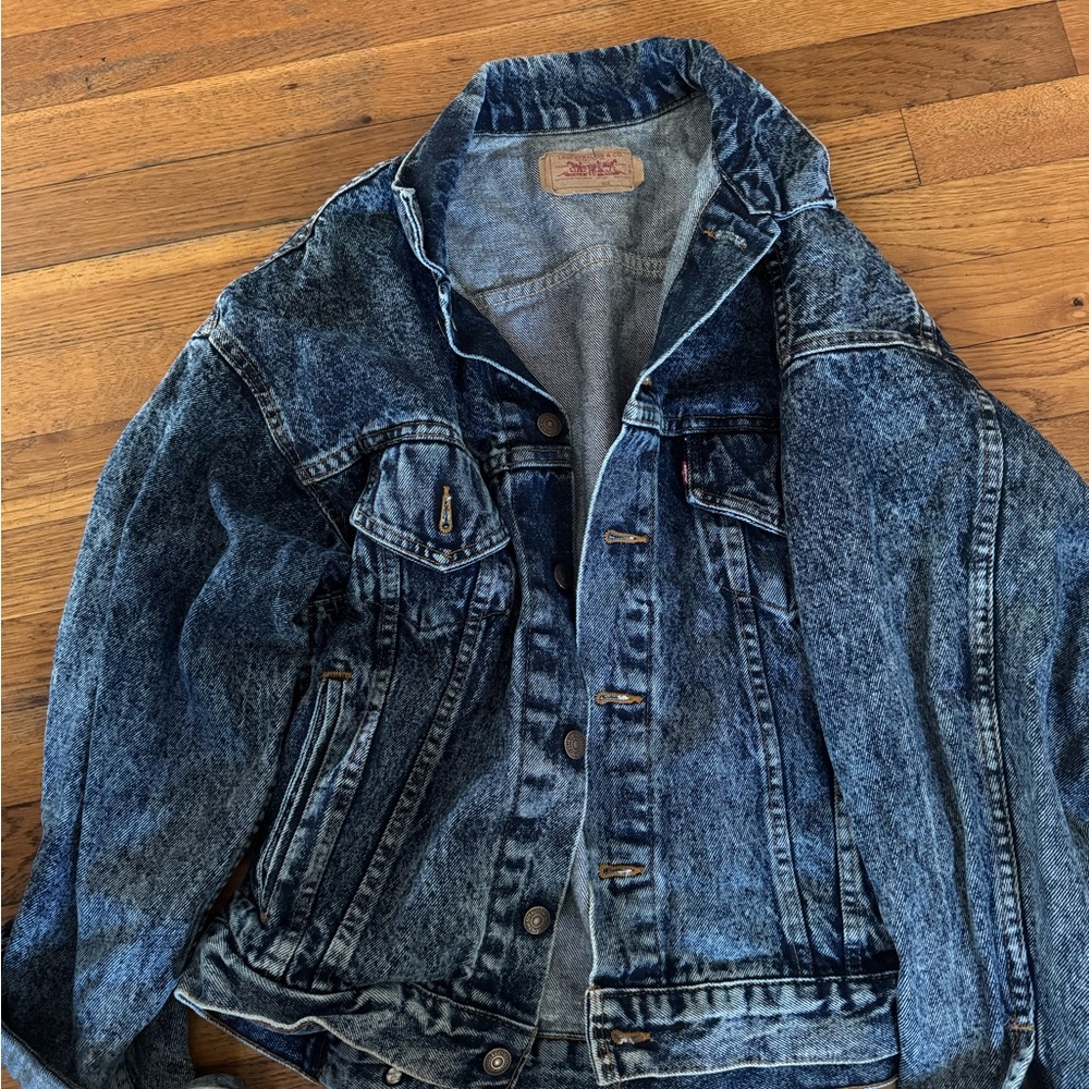 Levi's Vintage 80’s Classic Blue Acid wash Denim Jacket